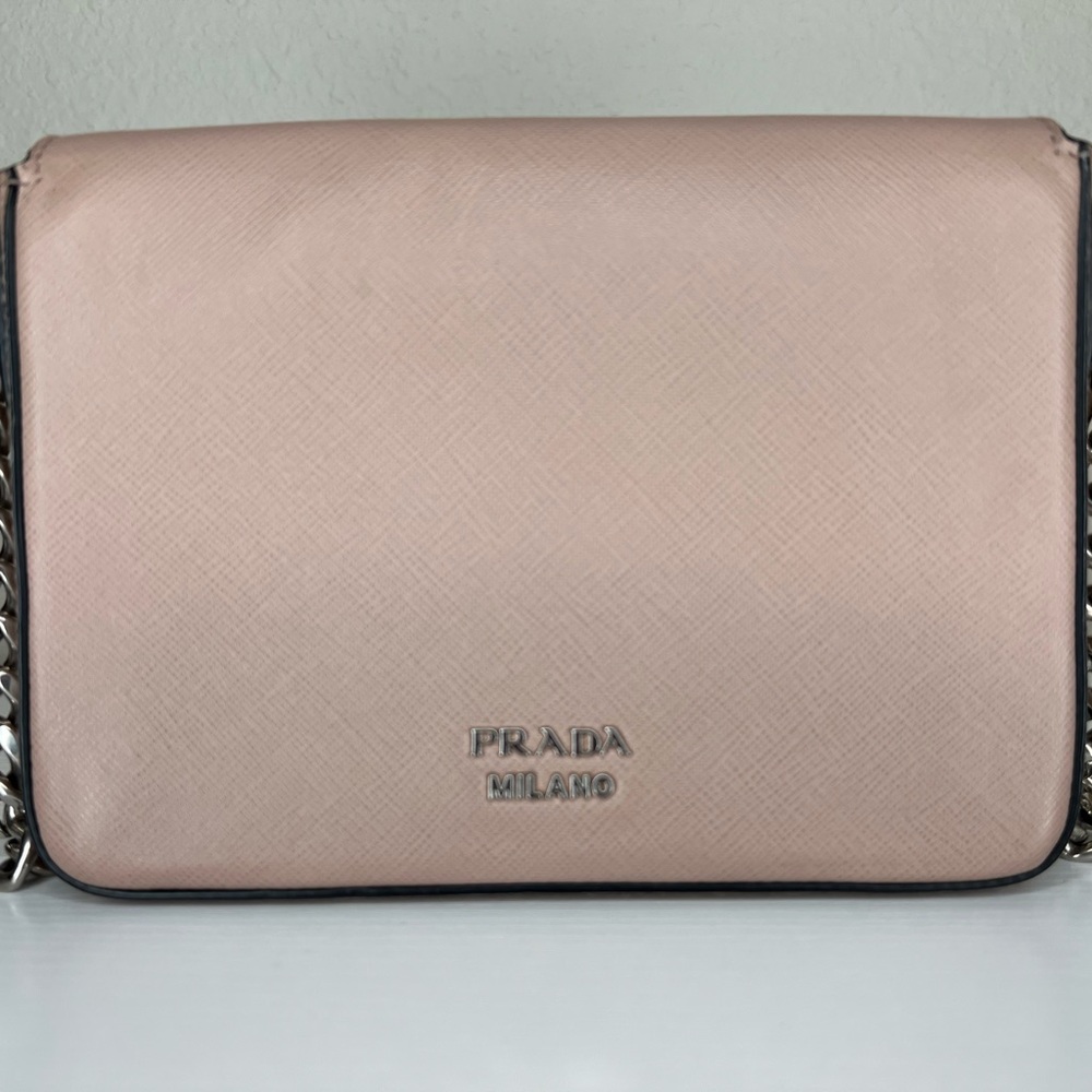 Prada Bandoliera Saffiano Cammeo